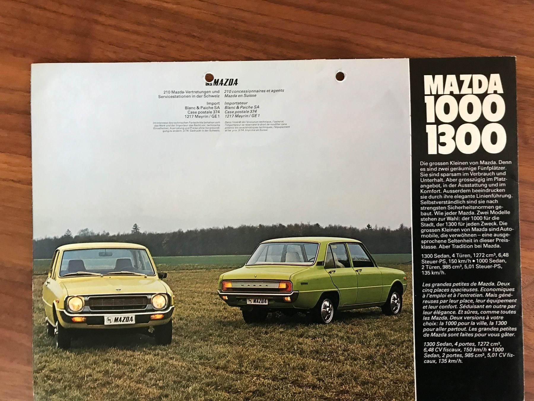 Mazda Autos: Mazda 1000  Prospekt – Gebraucht aus Balterswil von Jeko1967 6