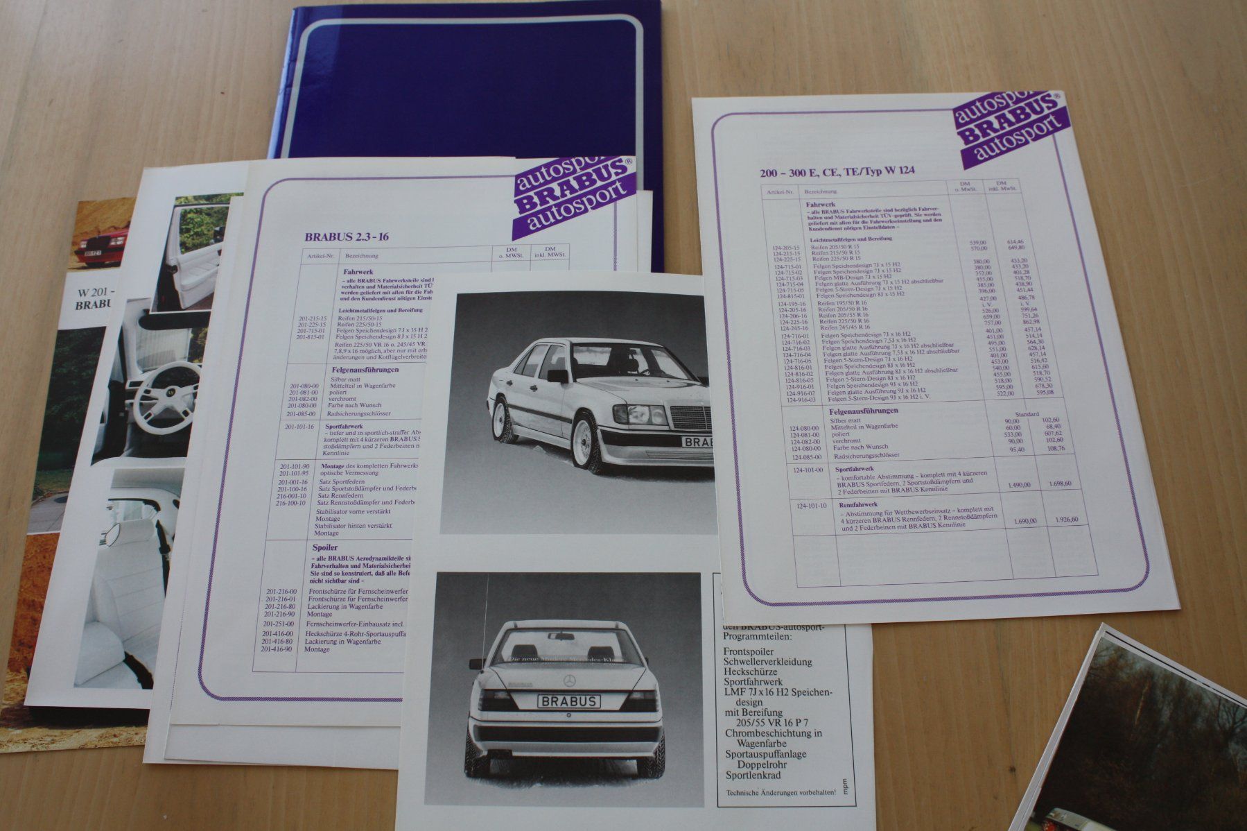 Brabus Documenti: BRABUS Prospektmappe mit Preislisten Tuning 8/1984 – Usato da Wikon venduto da erwin400 4