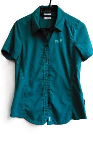 Gr. 36 WOLFSKIN Outdoor Bluse petrolgrün angenehm zu tragen