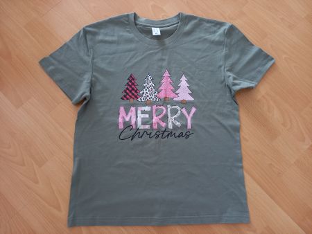 Weihnachts-T-Shirt 'Merry Christmas', Grösse ca. M/L