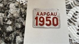 Velo-Nummer-Aargau-1950-Alu-6,5x8,5 cm.