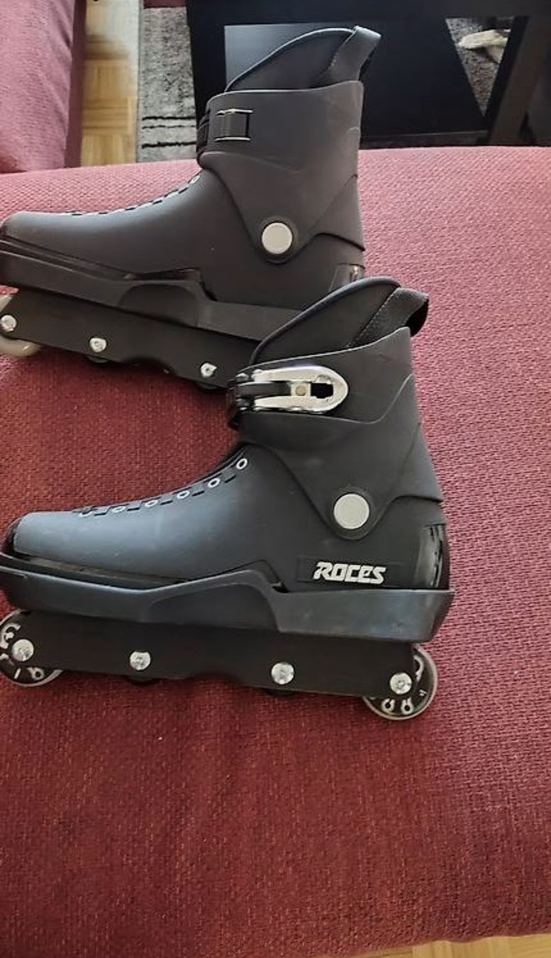 Pattini in linea & Pattini a rotelle: Inlineskates Roces schwarz Grösse 49  – Nuovo (secondo la descrizione) da Suhr venduto da nogil