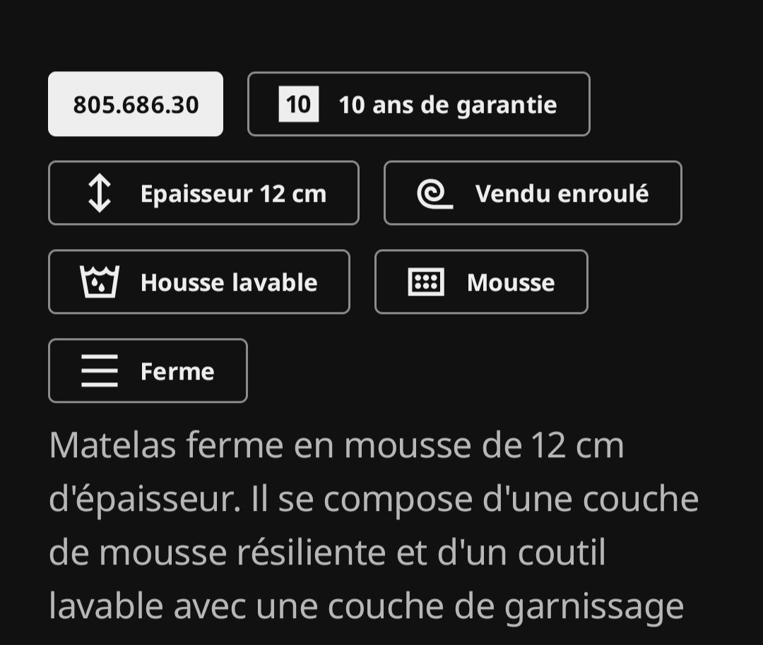 Ikea Matratzen: Matelas 80x200 IKEA, parfait état – Neu (gemäss Beschreibung) aus Genève von sar_ktd8 2