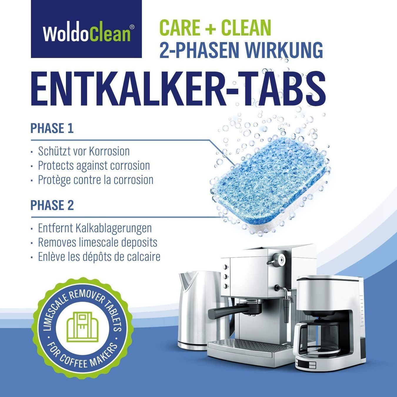 Cura del viso: WoldoClean - 2-Phasen Entkalker-Tabs ... – Nuovo e nell'imballaggio originale da Fürigen venduto da kolibri-24 5