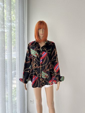 Vintage Lauren Ralph Lauren Chain Print Shirt XL 