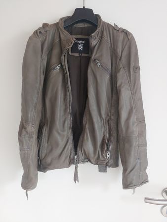 Tigha Lederjacke Grau Grösse S guter Zustand