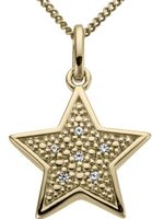 Anhänger für Halskette Stern mit Brillanten mit s925 Halsket