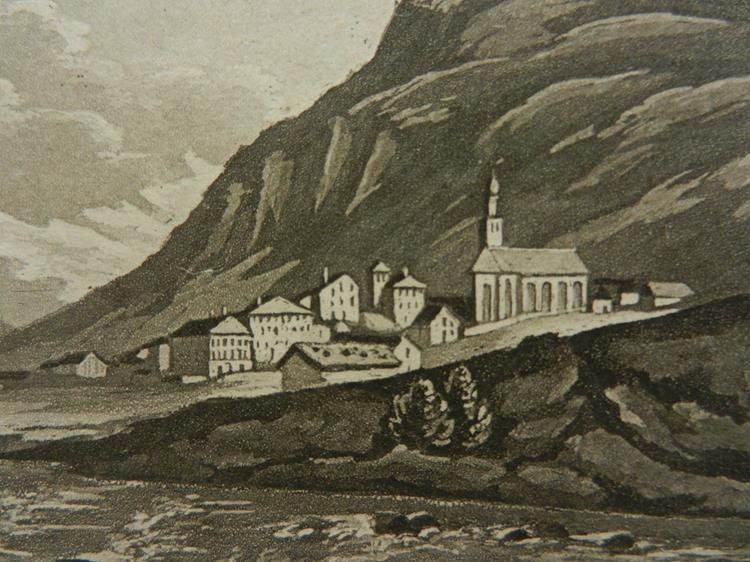Stiche: Das Dorf Splügen Aquatinta – Gebraucht aus Risch von Antikfee 9