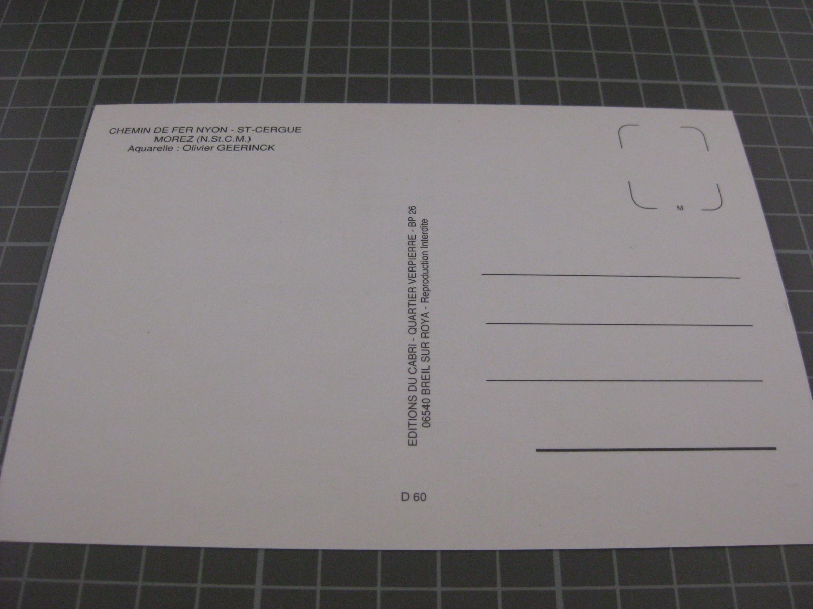 Cartoline postali: AK Chemin de fer Nyon St Cergue Morez Ns – Nuovo (secondo la descrizione) da Malters venduto da Marosko 1