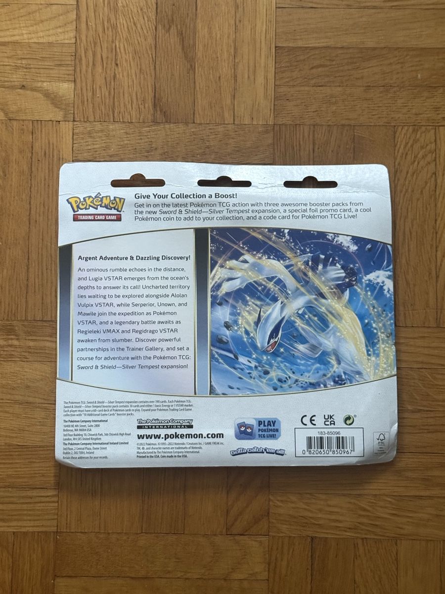Pokémon Carte collezionabili: Silver Tempest blister 3 pack ENG – Nuovo e nell'imballaggio originale da Thônex venduto da retrolovech 1