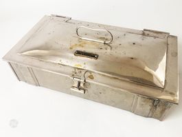 Antike medizinische Sterilisationsbox F. & M. Lautenschläger