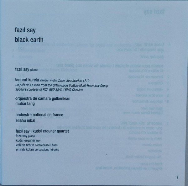 CDs: Fazil Say - Black Earth – Gebraucht aus Unterbäch von eqlut 2