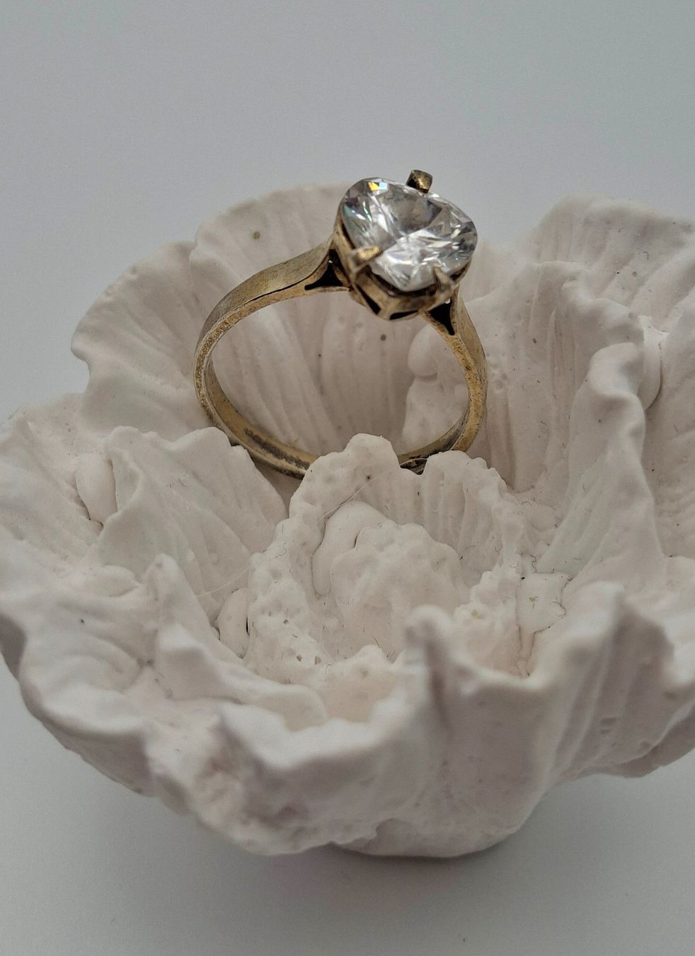 Anelli: Alter Ring mit Herz, Silber vergoldet 800 – Usato da Kriens venduto da Wolly85
