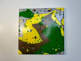 Acryl-Flüssigmalerei, quadratisch