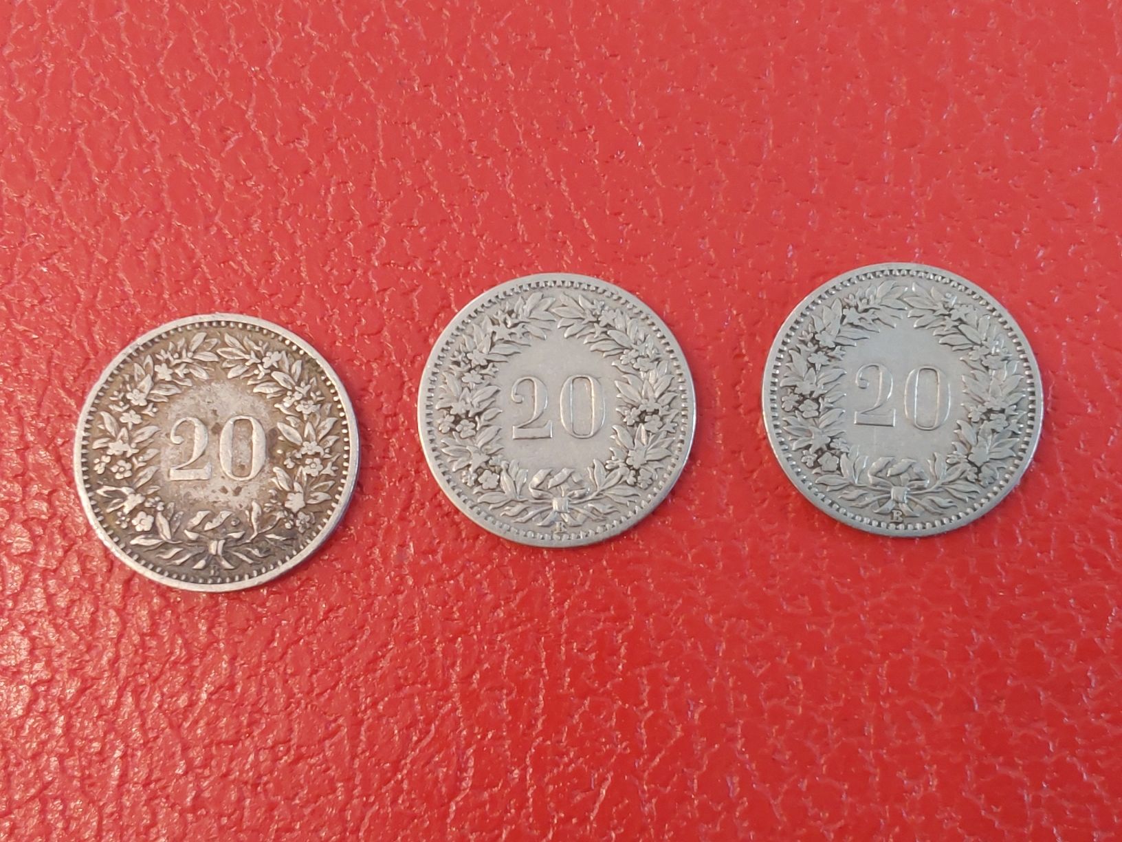 Tutti le monete: alte 20rappen 1884,85,91 – Usato da St. Gallen venduto da aha_2prr 1