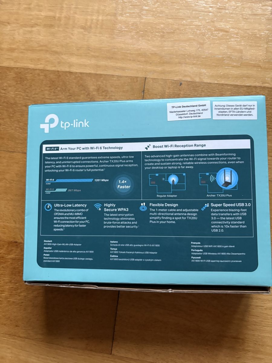 TP-Link Unità & Adattatore: TP-Link Archer TX20U Plus Wi-Fi 6 USB adapter AX1800 – Usato da Zürich venduto da MiboBibo4 1