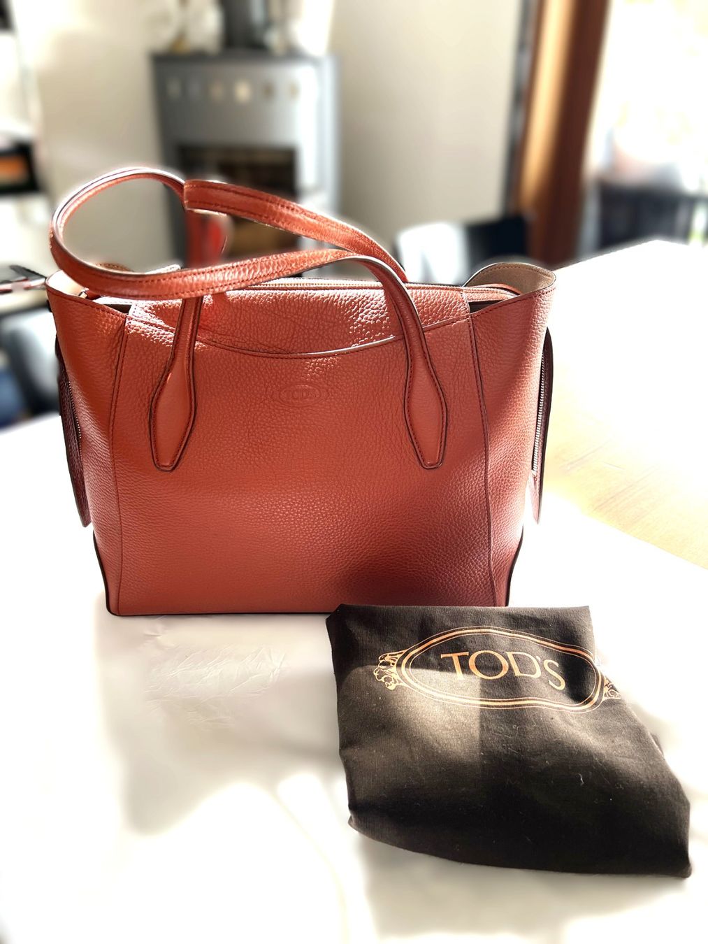 Tod'S Borse da donna: Sac à main Tod's en cuir orange, parfait état! – Usato da Vevey venduto da StudioJAD 1