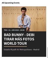 Plantinum Bad Bunny Konzert Ticket 11.06 in Madrid 