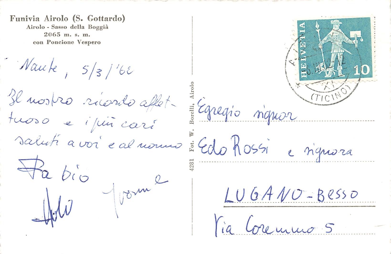 Cartoline postali: Funivia Airolo Leventina Seilbahn – Usato da Biasca venduto da Blenio71 1