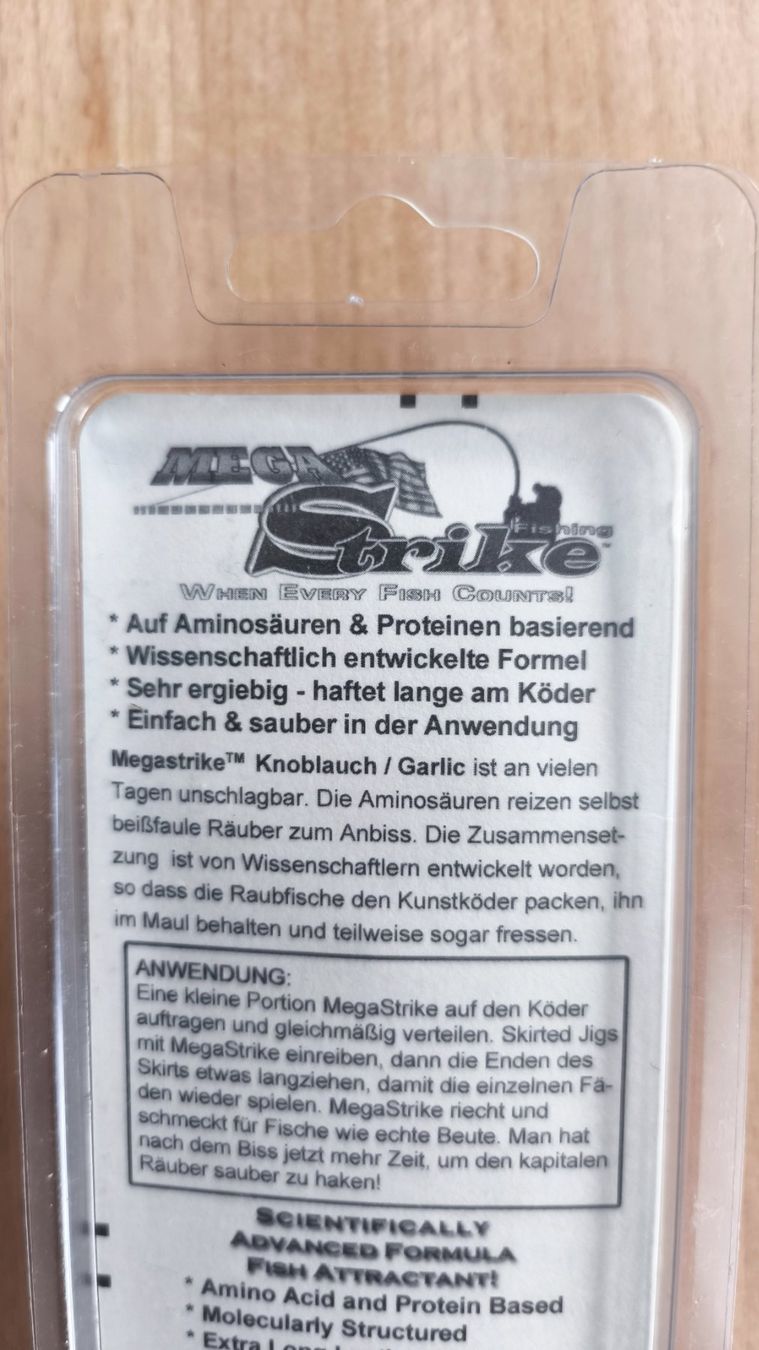 Köder: Megastrike Aroma Paste Knoblauch – Neu und originalverpackt aus Sarnen von sebalant 2