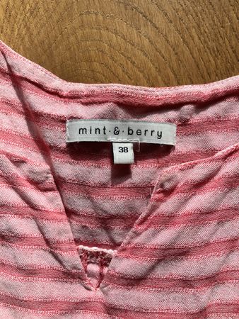 Kleid mint & berry rot gestreift Groesse 38 guter Zustand