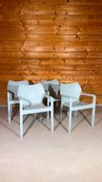 4er Set Design Armlehnstühle stapelbar Outdoor CLP Diva grau