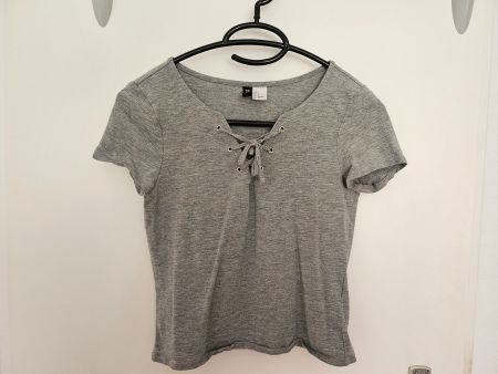 Top/Oberteil Damen in Grau, H&M, Grösse S