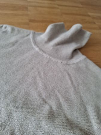 Rollkragenpullover Wolle, Kaschmir beige Grösse L neu!