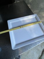 9 Weisse Servierplatte, Melamine, 37x27cm, Top Zustand