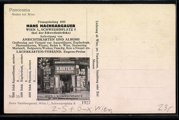Cartoline postali: Wien, Hans Nachbargauer Ansichtskarten u – Usato da Berlin venduto da bartko-reher 1