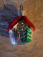 Weihnachtsbaumschmuck süsses Häuschen, Glas,handbemalt