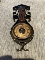 Wandbarometer mit Steinbock Motiv Metall schwarz gebraucht