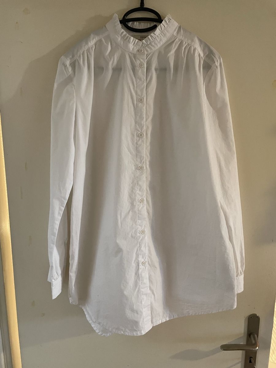 Esprit Camicette: Esprit Bluse 38 weiss Rüschenkragen – Nuovo (secondo la descrizione) da Bertschikon Gossau venduto da kel_wf2y
