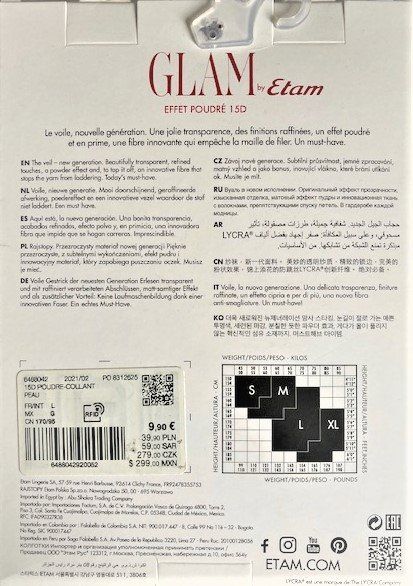 Calze & Collant: Strumpfhose GLAM Etam Effet Poudré – Nuovo e nell'imballaggio originale da Menziken venduto da ABA60 1
