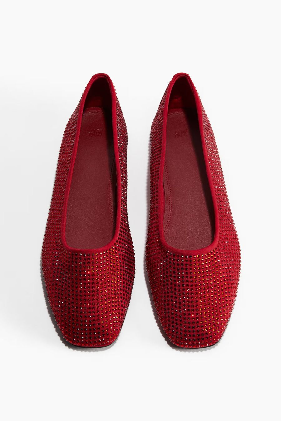 H&M Scarpe da donna: H&M Ballerinas mit Strasssteinen Gr. 36, rot – Usato da Tuggen venduto da vivira