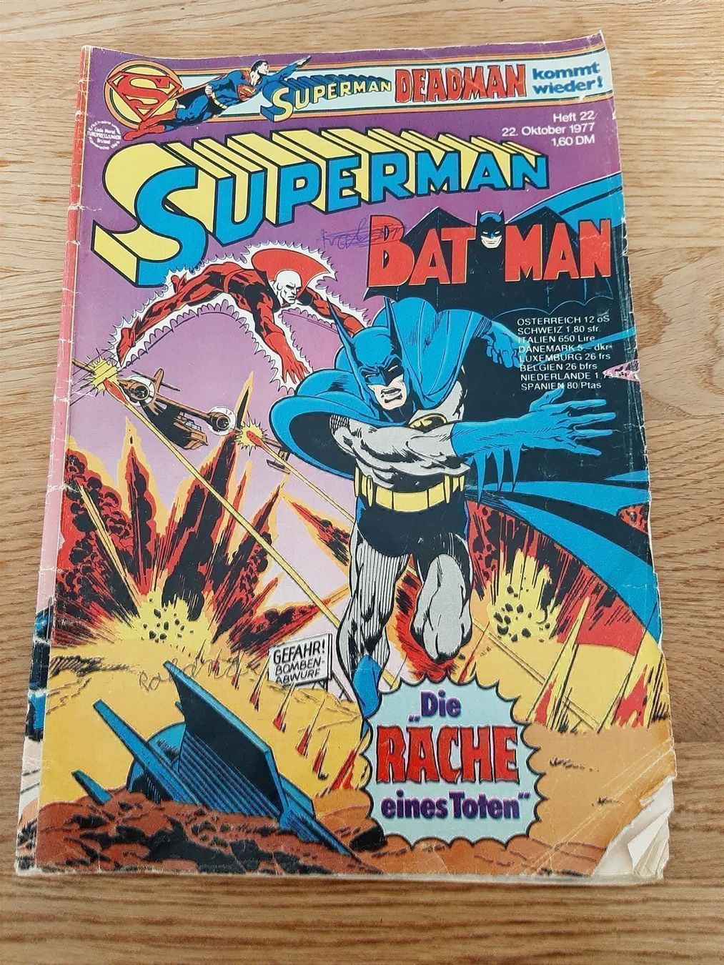 Fumetti: Supermann Batman Heft 22 22.10.1977 – Usato da Affoltern am Albis venduto da Andrezc
