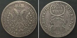LÜBECK Stadt. 8 Schilling 1732 Silber ss+