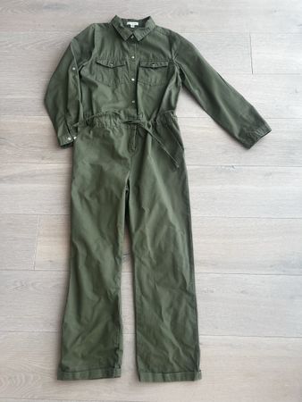 Vertbaudet Kinder-Jumpsuit, olivgrün - Größe 134/9 Jahre