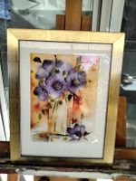 Edles Blumen Aquarell im Rahmen, VERKERKE 💐🖼️