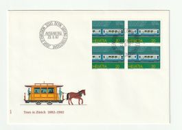 Ersttagsbrief Helvetia Tram Zürich 1982 gestempelt