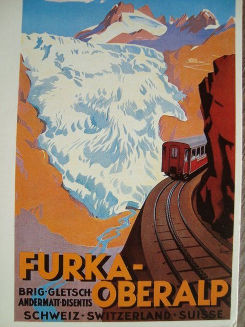 Cartoline postali: Plakat Furka-Oberalp-Bahn, 1925 – Nuovo e nell'imballaggio originale da Thun venduto da Abigboss