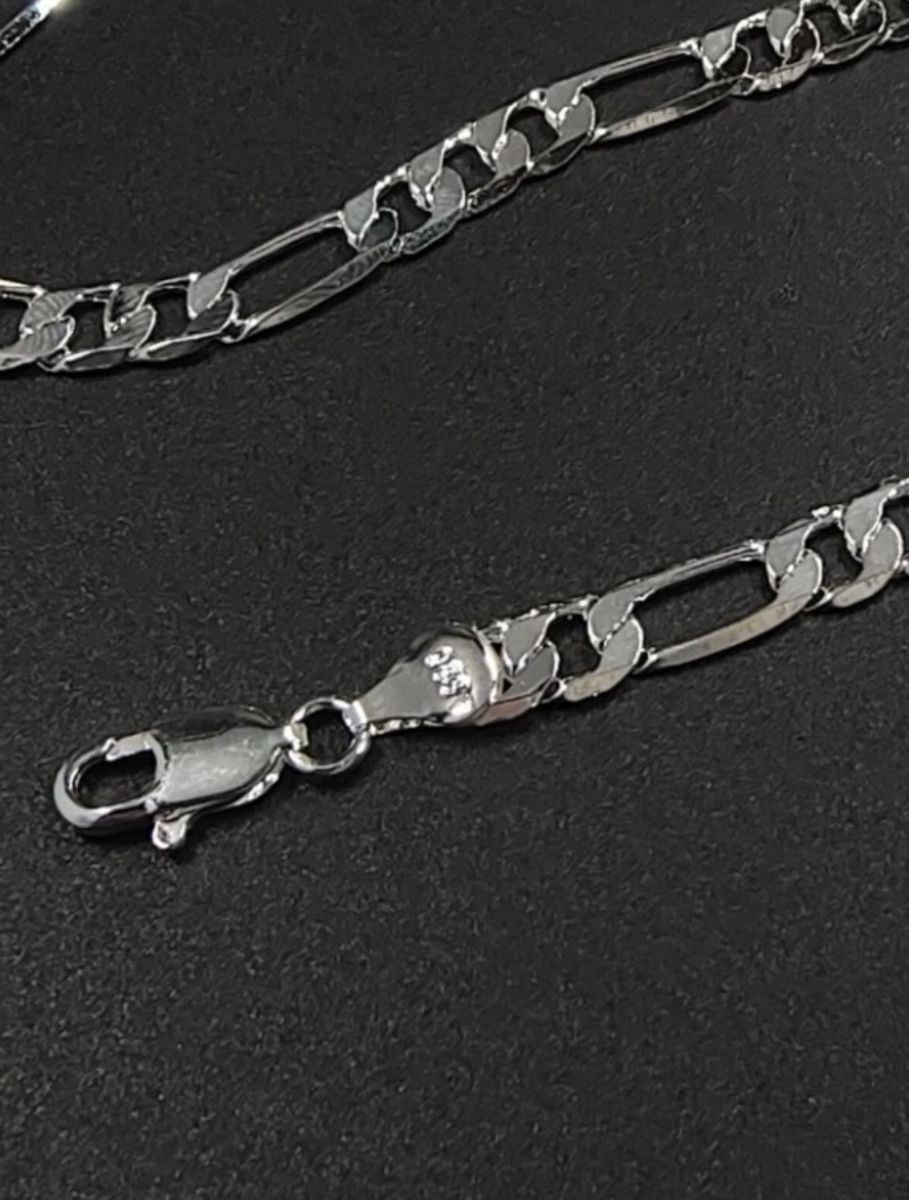 Catenine: Herrliche Kette 4Fach Versilbert 55cm, Karabinerverschl – Nuovo e nell'imballaggio originale da Basel venduto da triniswiss68 2