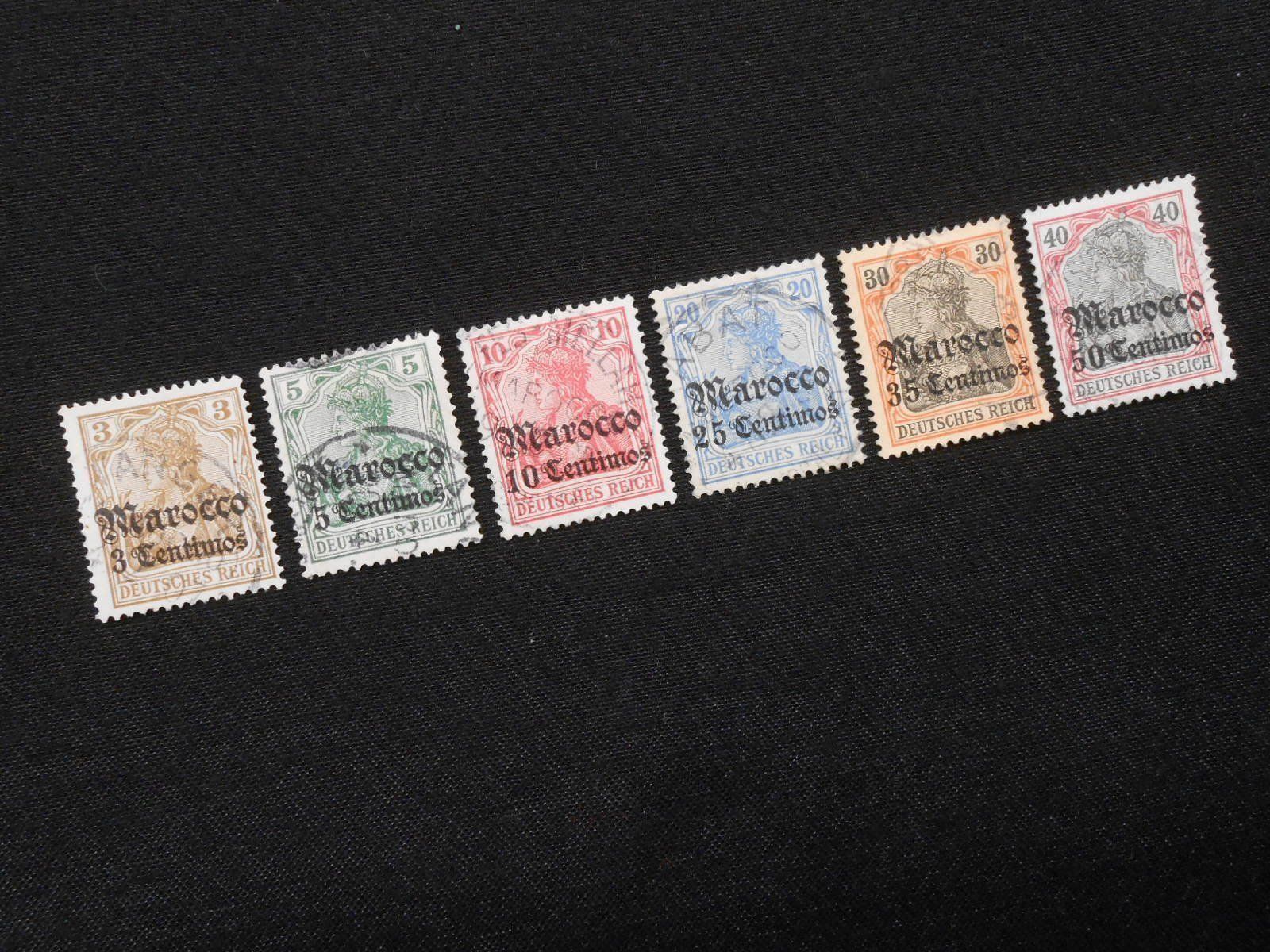 Tutti i francobolli: DR Mi 21-24/26/27  Marokko  Mi CHF 32.50 – Usato da Hallwil venduto da pkaiser44