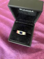 Bague pour homme en platine avec saphir
