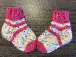 Babysöckli handgestrickt, Gr. 16, ab Geburt  💗