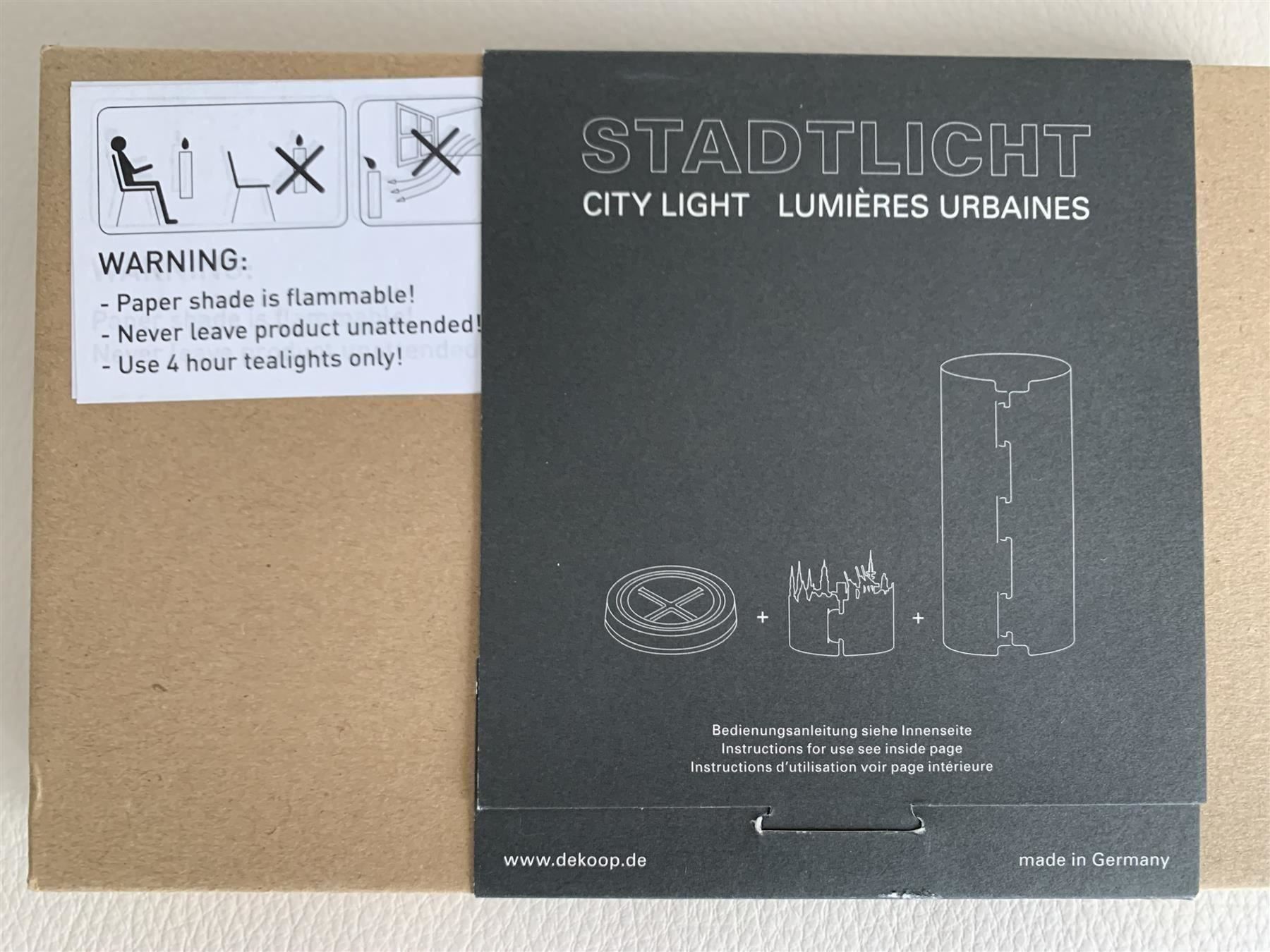 Kerzenständer: Zürich Stadtlicht - Teelicht mit Schatten – Neu und originalverpackt aus Rikon im Tösstal von Alpenmutz 2