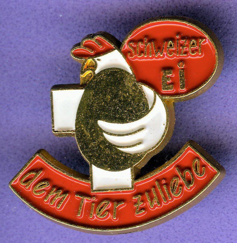 Placchette & Badge: Schweizer Ei  dem Tier zuliebe – Usato da Winterthur venduto da Sammleroase