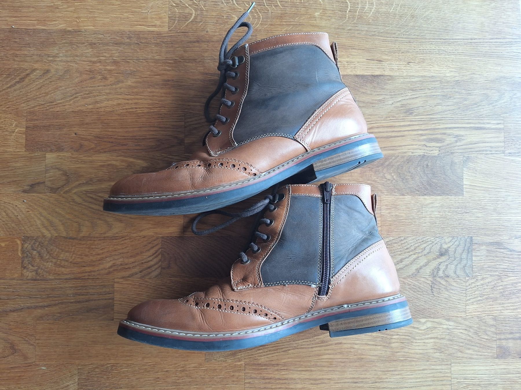 Scarpe da uomo: Pavers Herren Braune Lederstiefel – Usato da Wilen (Sarnen) venduto da ovidiu_a 2