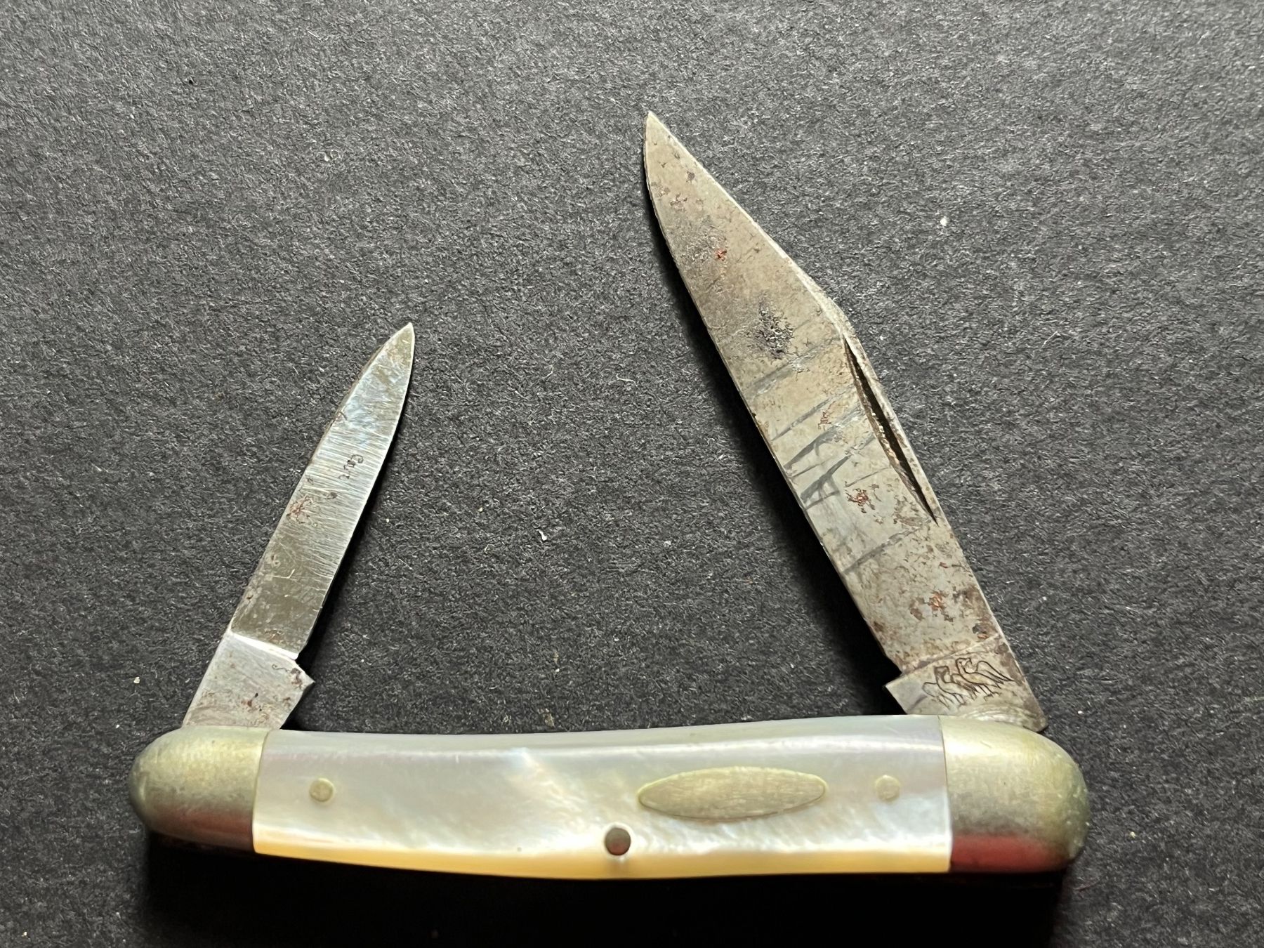 Coltelli tascabile: Antikes Perlmutt-Sackmesser 62 mm – Usato da Zürich venduto da FV.vintage