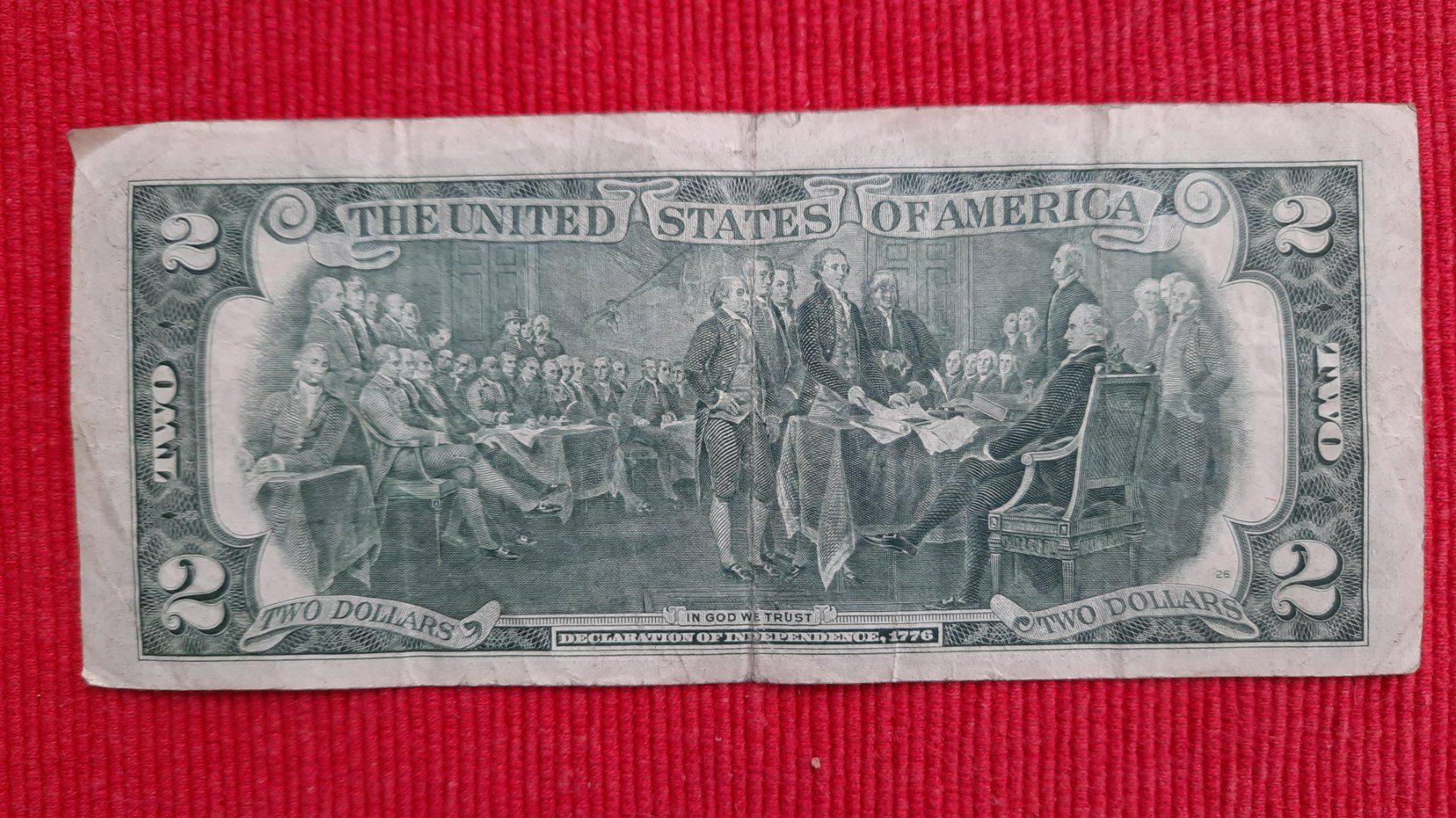 Banknoten: 2 Dollar Note Serie 1976 – Gebraucht aus Giswil von aethra 1
